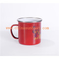 Taza del esmalte del Sunboat con la taza del agua del tamaño de encargo Vajilla antigua de la taza del agua potable de China